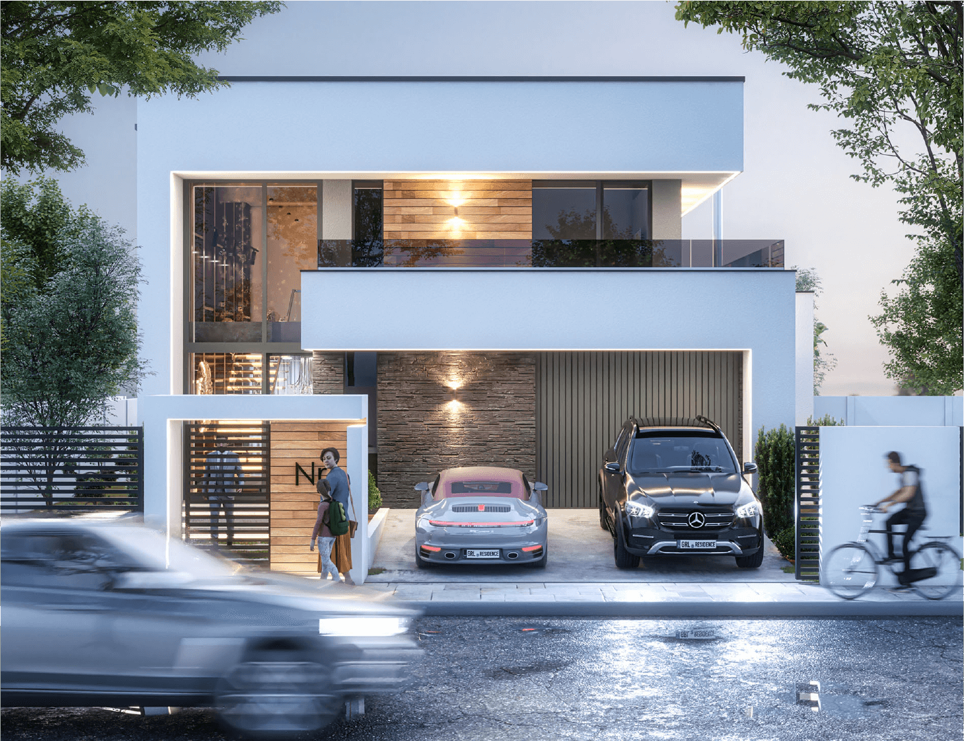 Casa B acces auto si pietonal