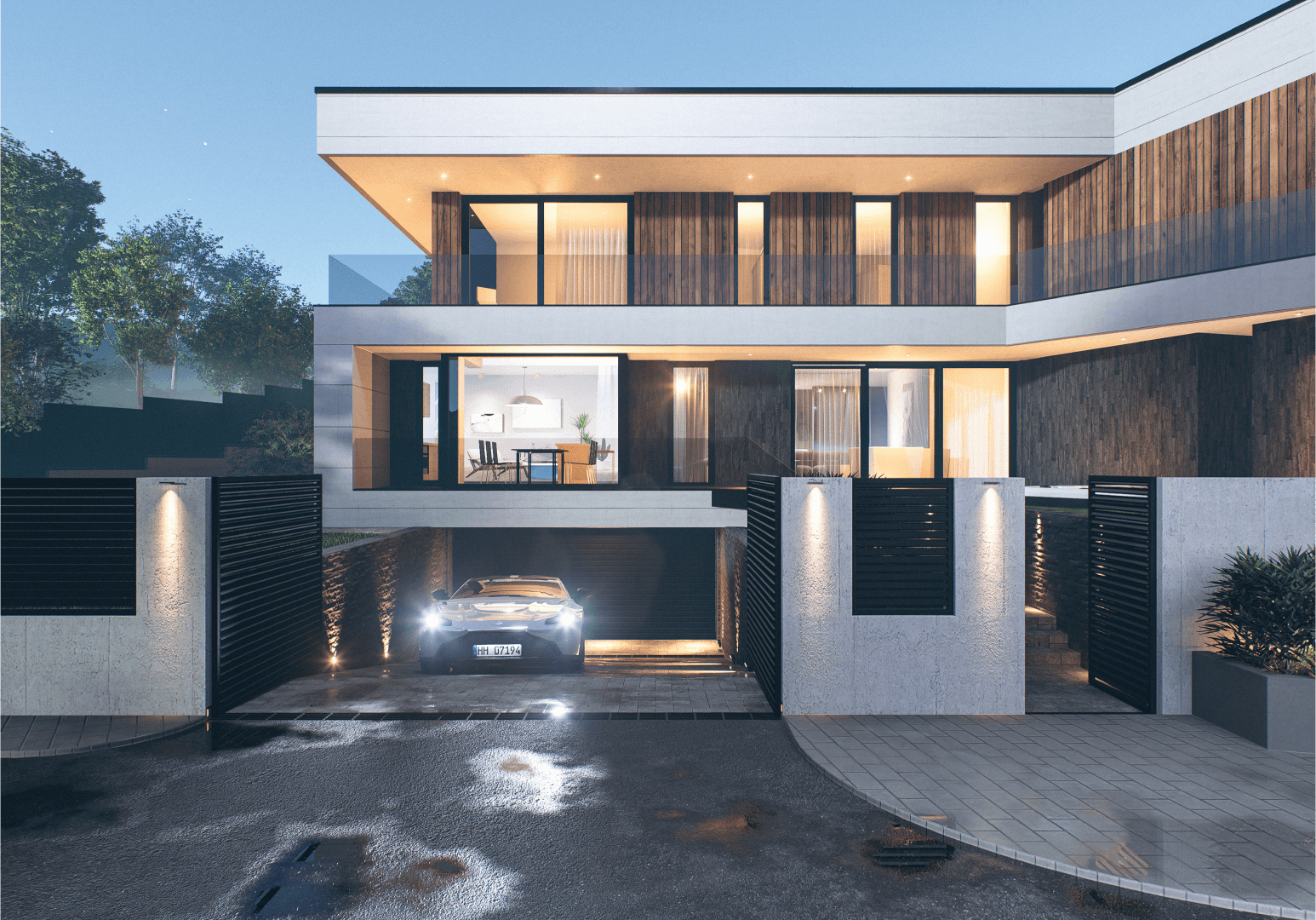 Duplex T acces garaj