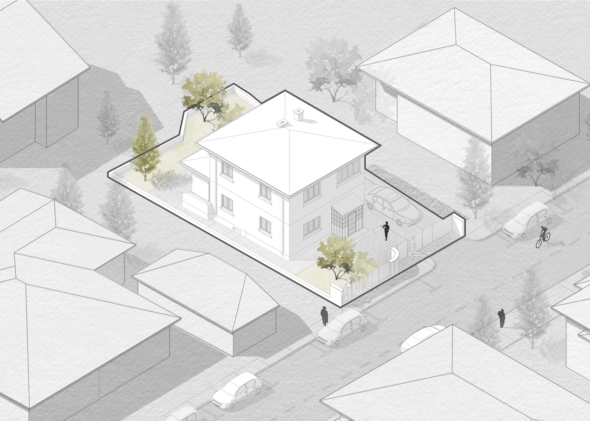 Casa Cronos axonometrie gif